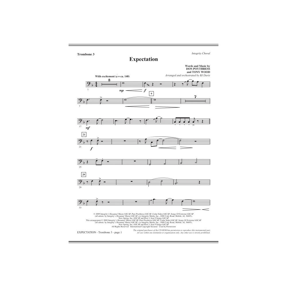 Expectation - Trombone 3