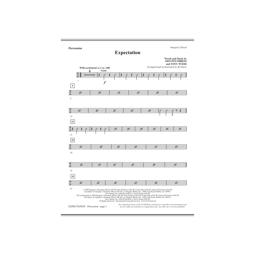 Expectation - Percussion 1 & 2