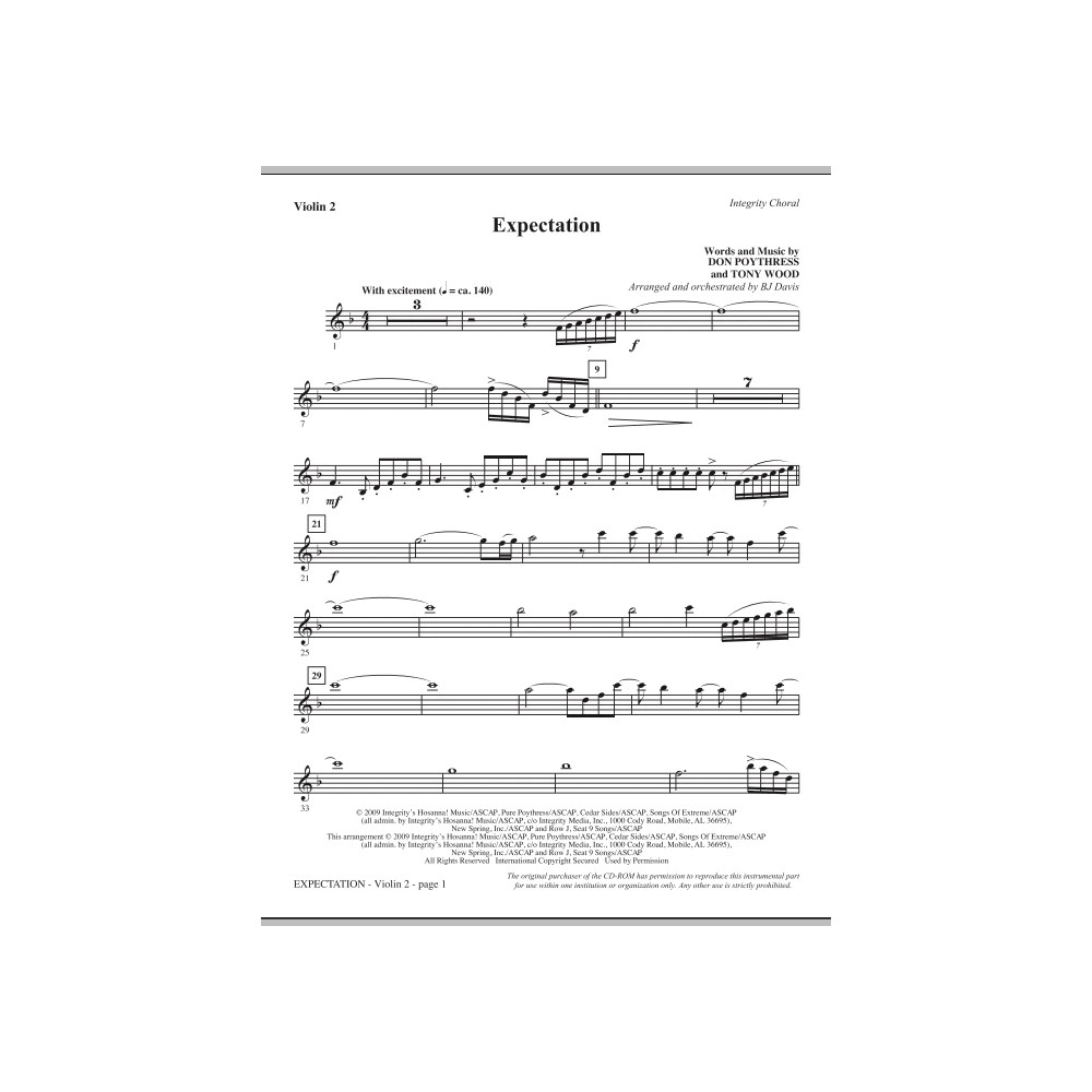 Expectation - Violin 2