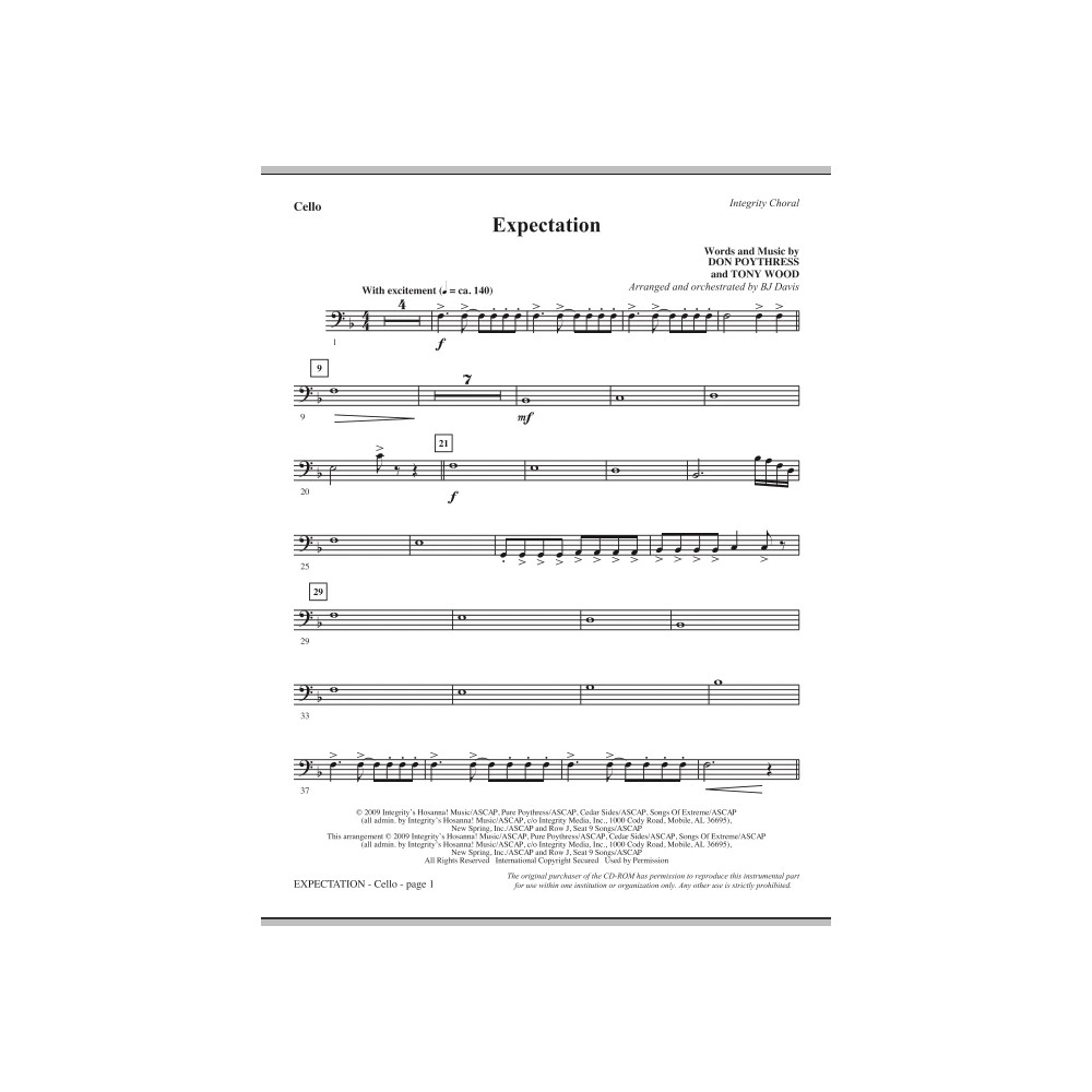 Expectation - Cello