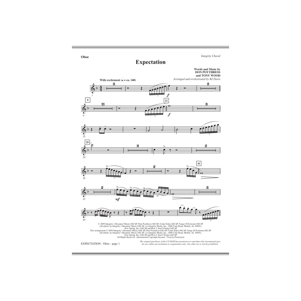 Expectation - Oboe