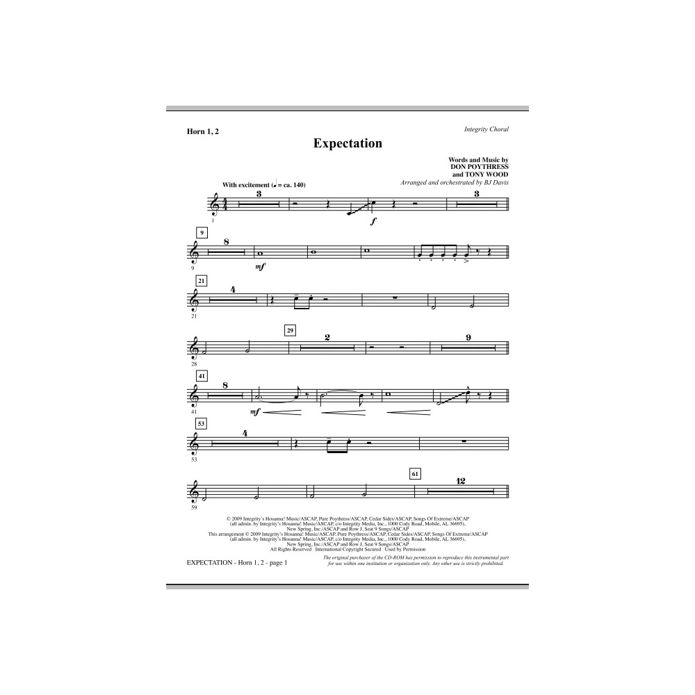 Expectation - Horn 1 & 2