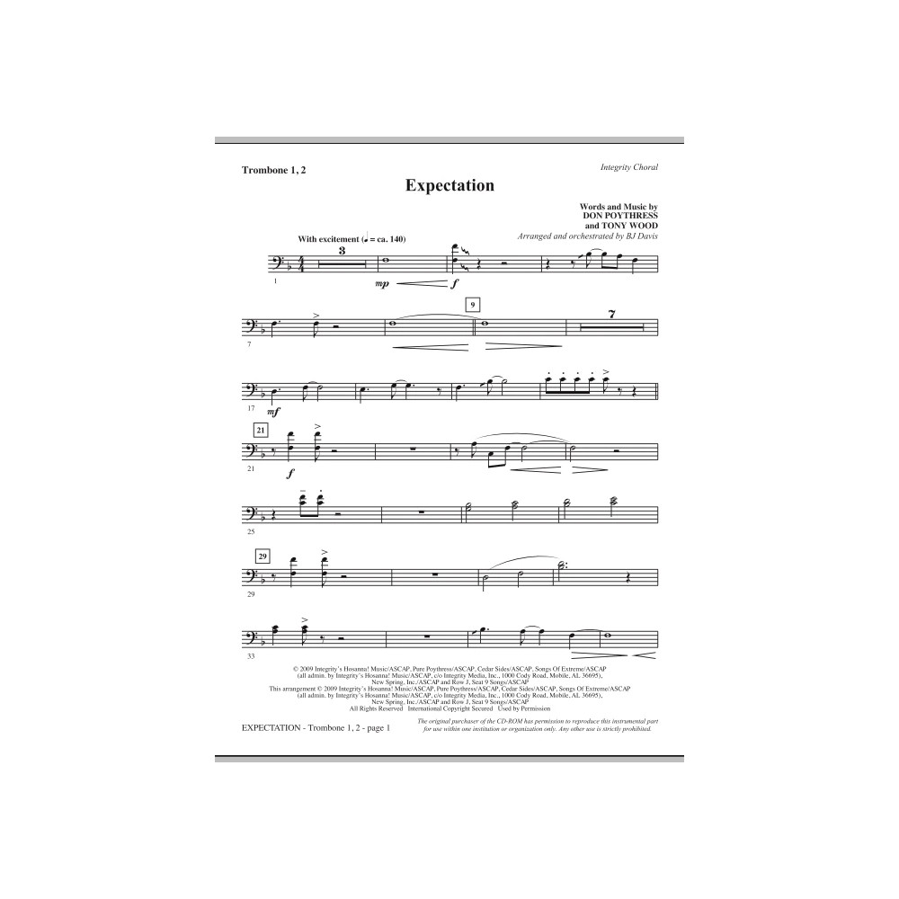 Expectation - Trombone 1 & 2