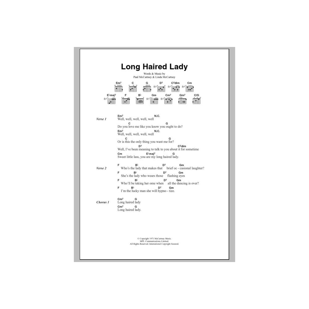 Long Haired Lady