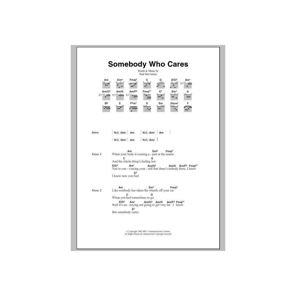 Somebody Who Cares
