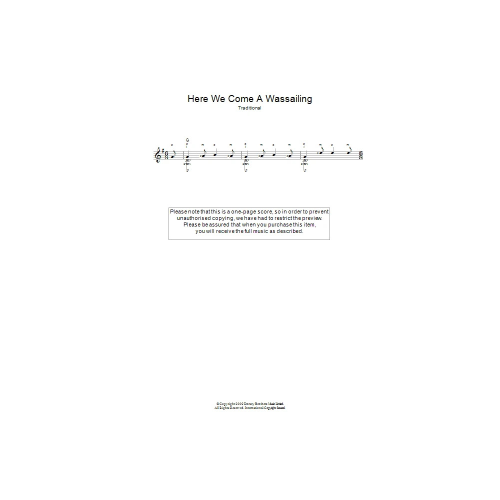Here We Come A-Wassailing
