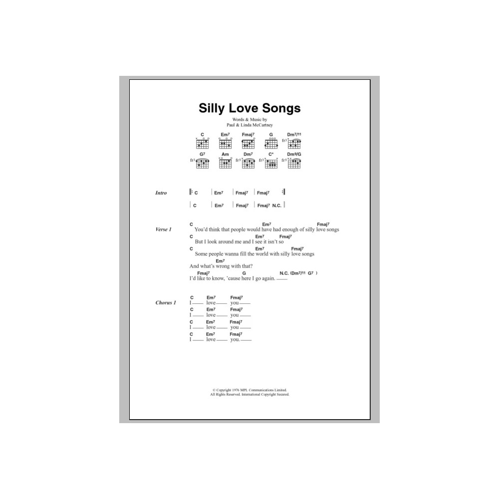 Silly Love Songs