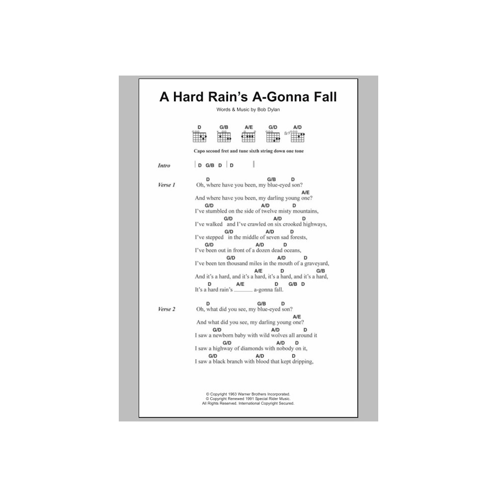 A Hard Rain's A-Gonna Fall
