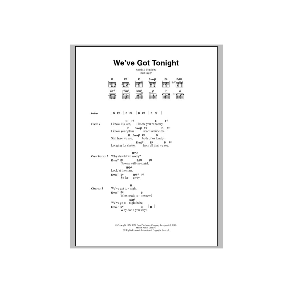 We''ve Got Tonight
