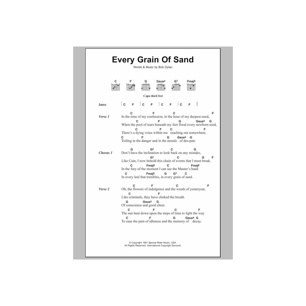 Every Grain Of Sand