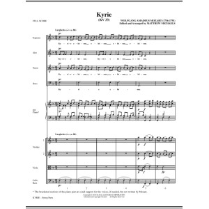Kyrie (KV33) - Full Score