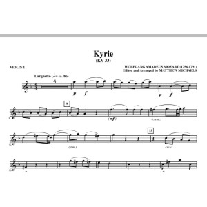 Kyrie (KV33) - Violin 1