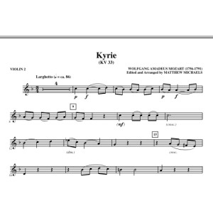 Kyrie (KV33) - Violin 2