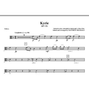 Kyrie (KV33) - Viola