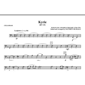 Kyrie (KV33) - Cello/Bass