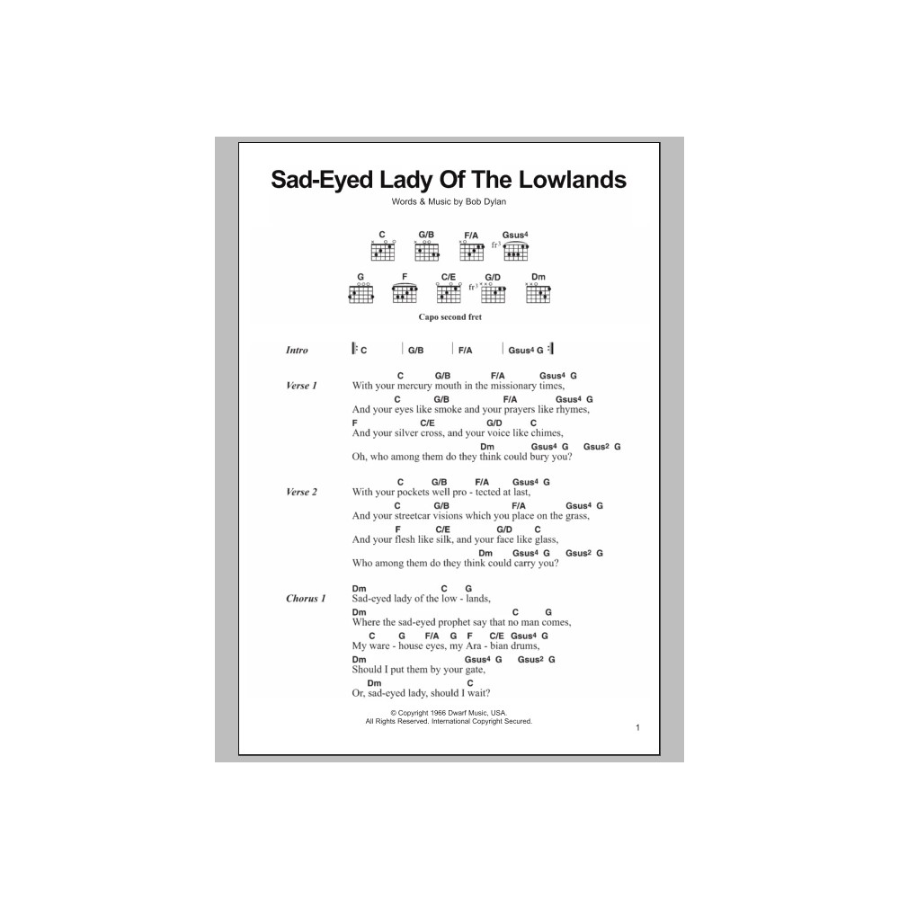 Sad-Eyed Lady Of The Lowlands