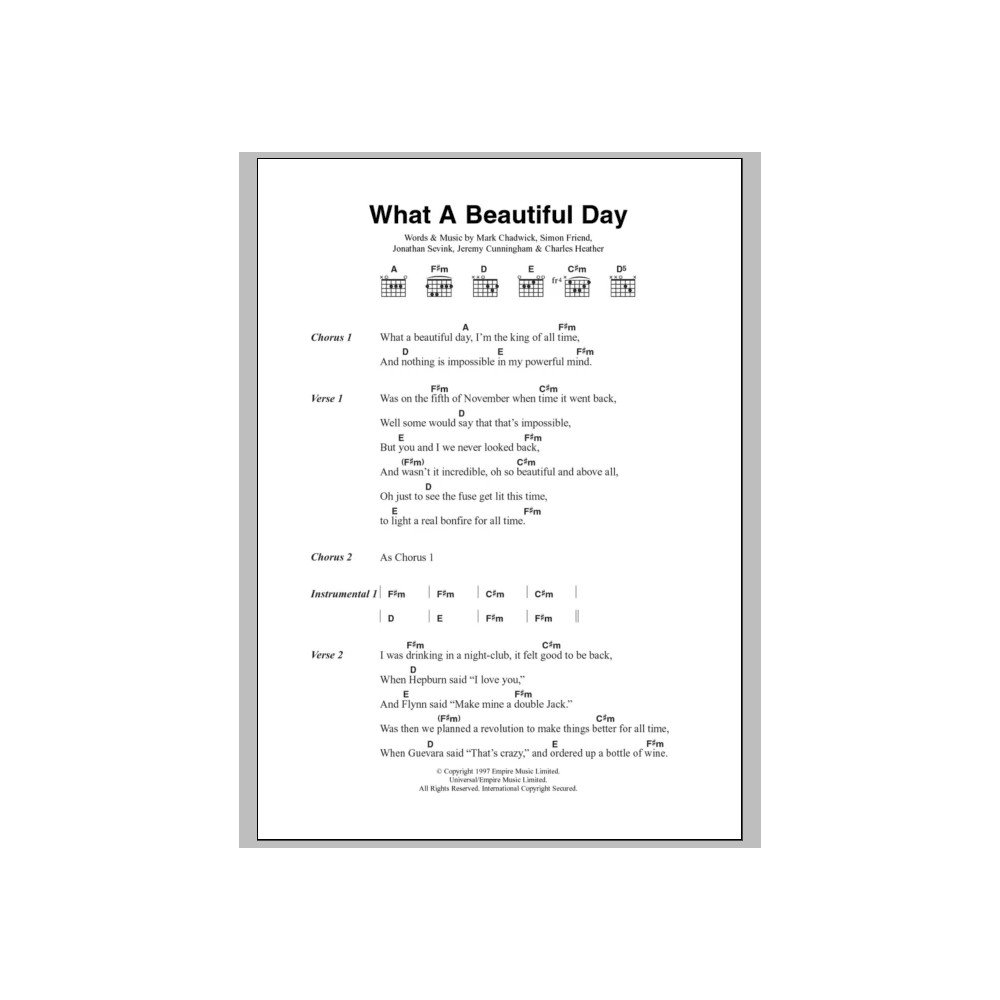 What A Beautiful Day