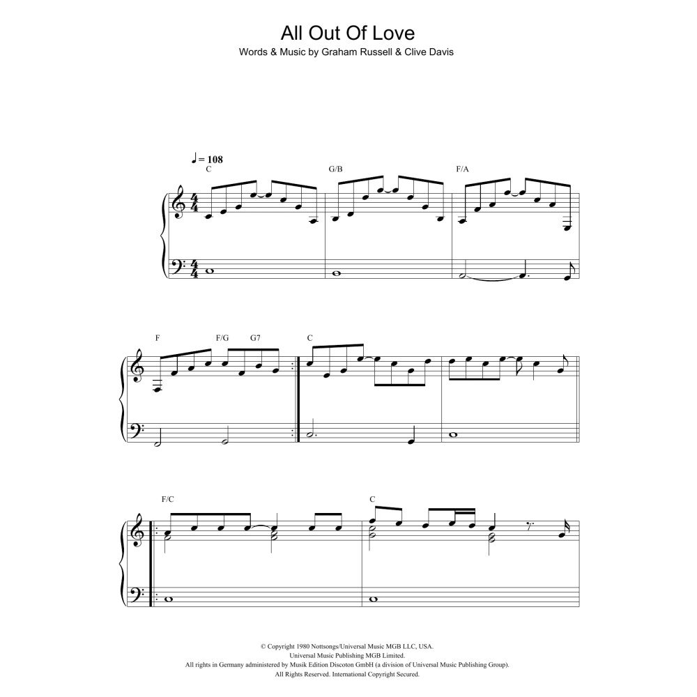 All Out Of Love
