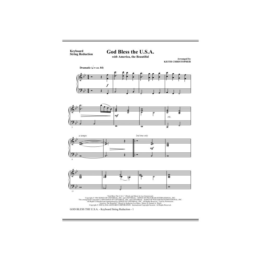 God Bless The U.S.A (with America, The Beautiful) - Rhythm