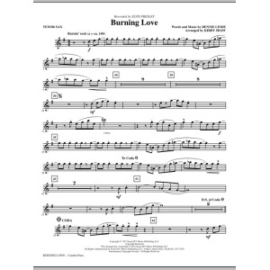 Burning Love (arr. Kirby Shaw) - Tenor Sax