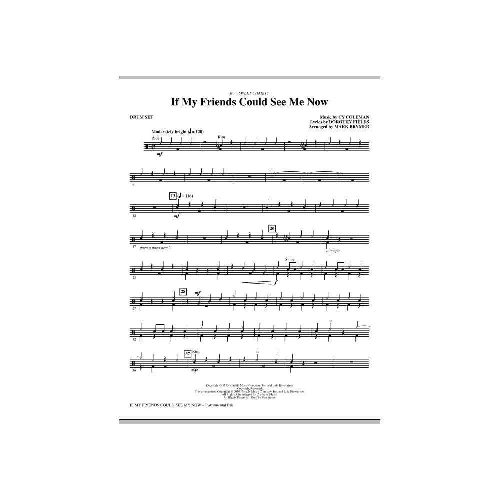 If My Friends Could See Me Now (from Sweet Charity) - Drums