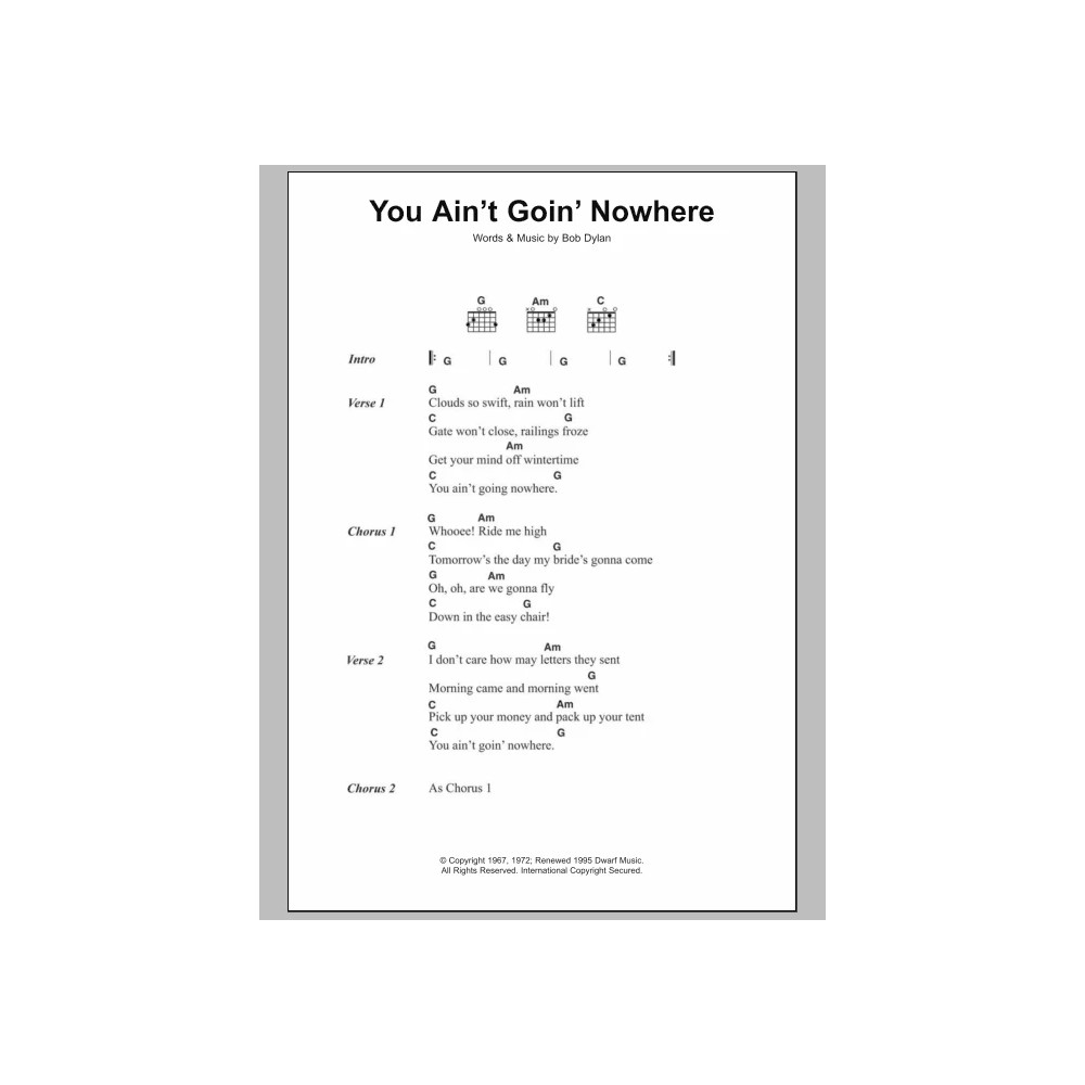 You Ain't Goin' Nowhere