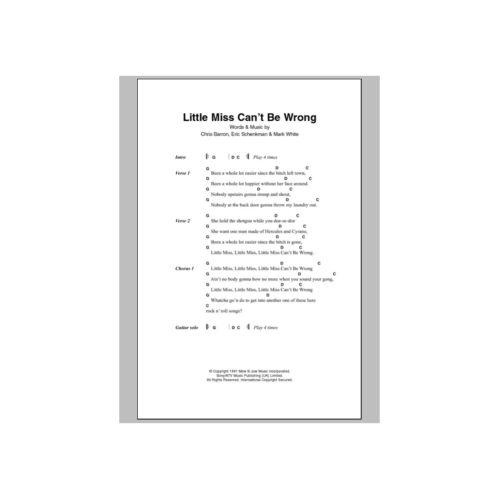Little Miss Can''t Be Wrong