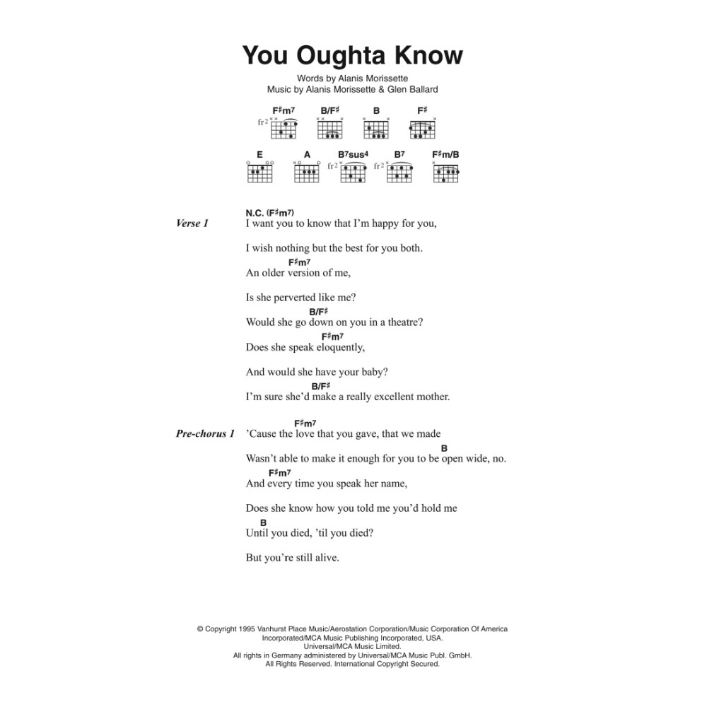 You Oughta Know