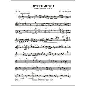 Divertimento for String Orchestra (Mvt. 1) - Violin 1
