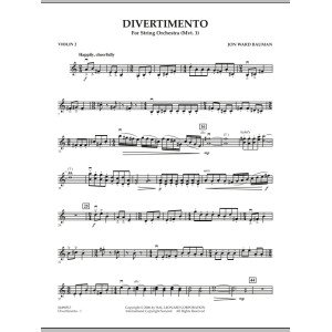 Divertimento for String Orchestra (Mvt. 1) - Violin 2