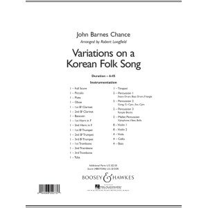 Variations on A Korean Folk Song - Conductor Score (Full Score)