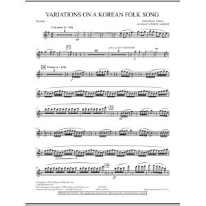 Variationen über ein koreanisches Volkslied - Piccolo