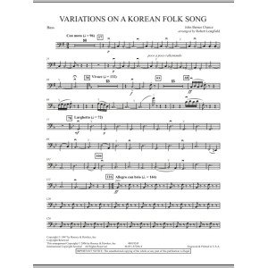 Variations on A Korean Folk Song - Bass