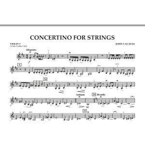 Concertino For Strings - Violin 3 (Viola T.C.)