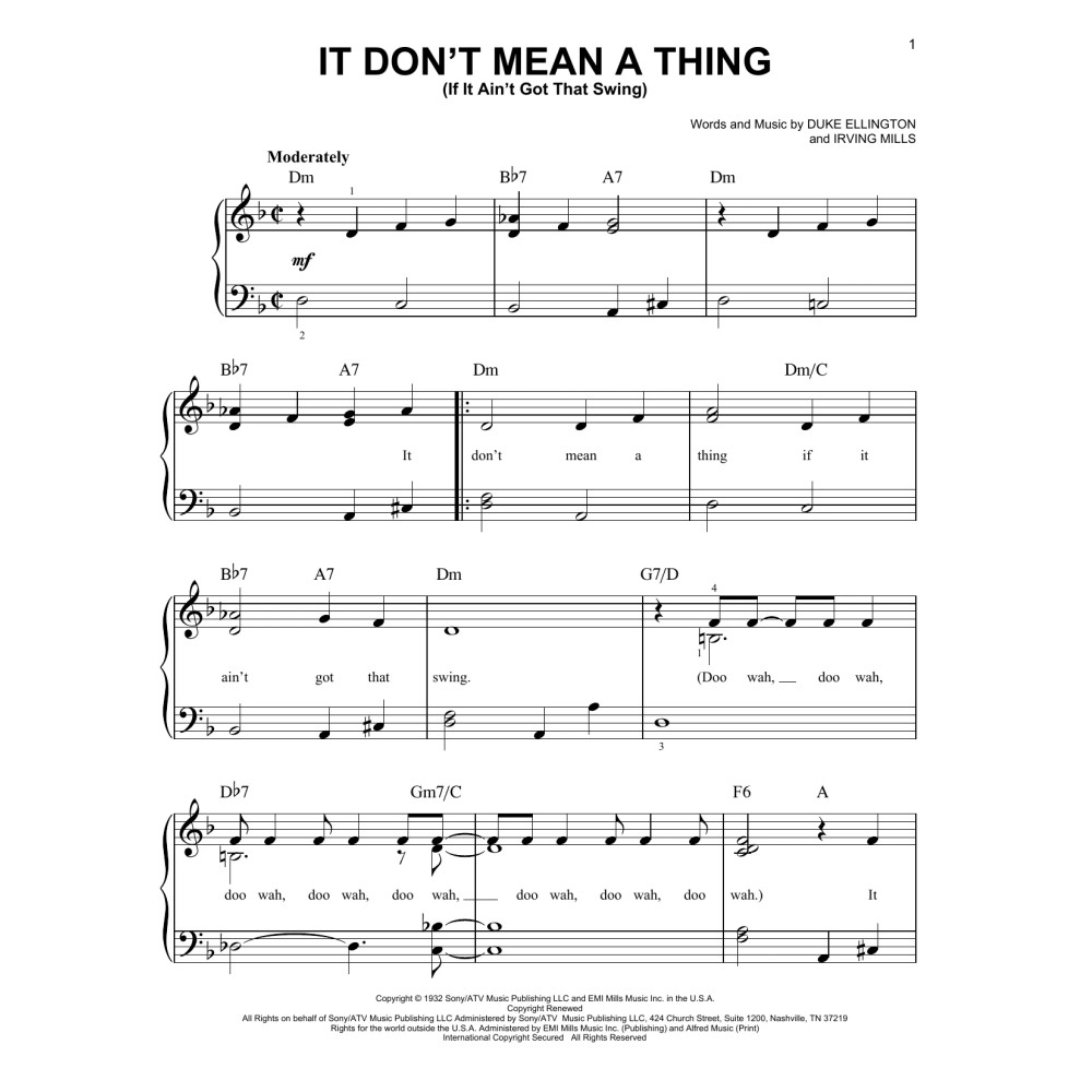 It Don't Mean A Thing (If It Ain't Got That Swing)