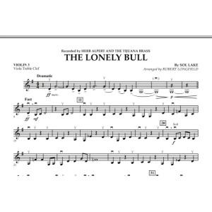 The Lonely Bull - Violin 3 (Viola Treble Clef)
