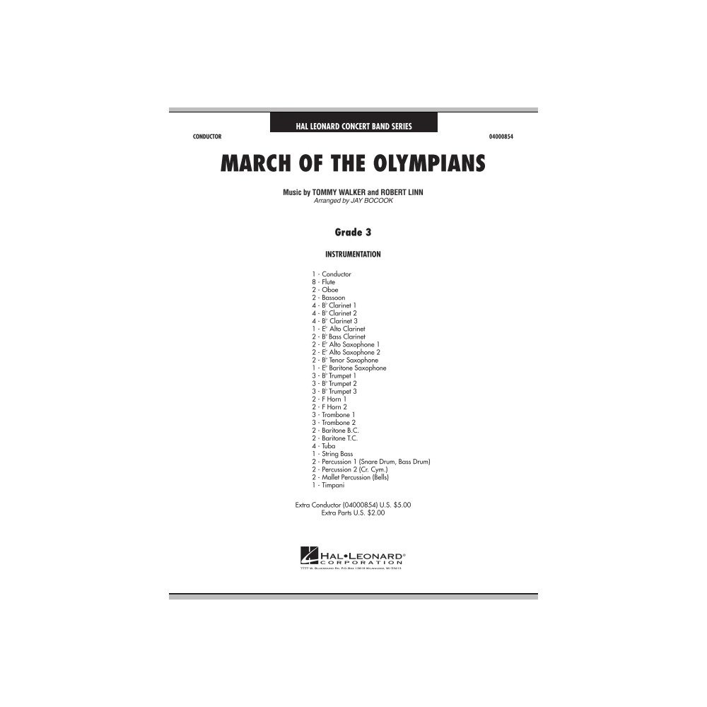 March Of The Olympians - Conductor Score (Full Score)