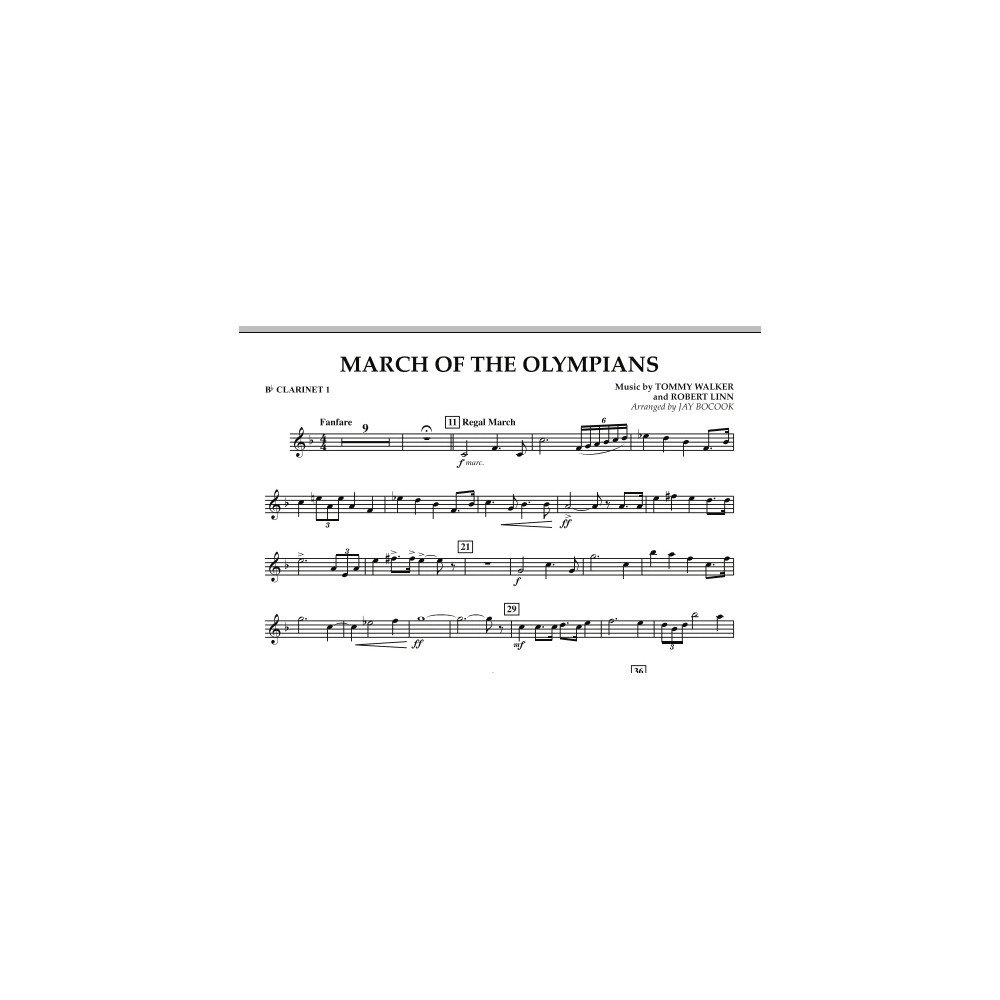 March Of The Olympians - Bb Clarinet 1