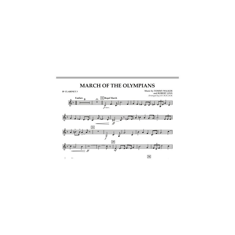 March Of The Olympians - Bb Klarinette 3