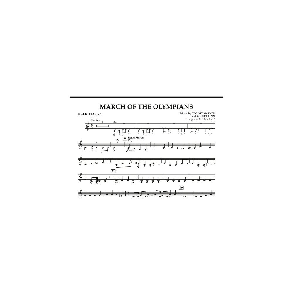 March Of The Olympians - Eb-Altklarinette