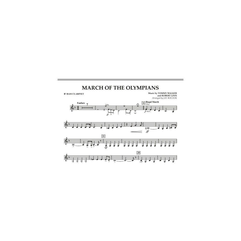 March Of The Olympians - Bb Bass Clarinet