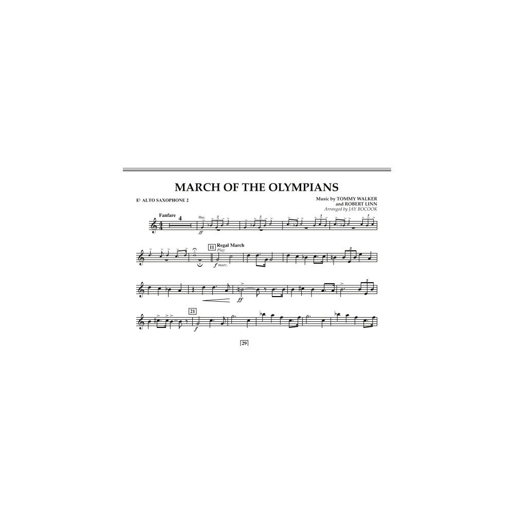March Of The Olympians - Eb Alto Saxophone 2