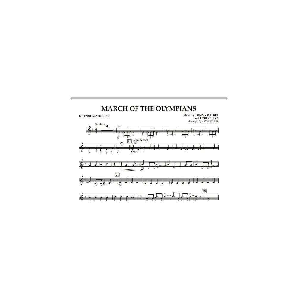 March Of The Olympians - Bb Tenor Saxophone