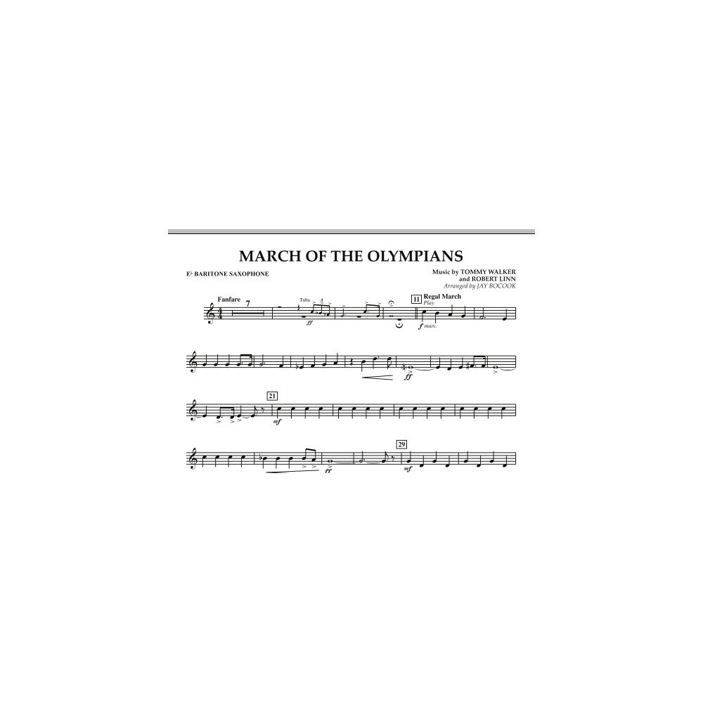 March Of The Olympians - Eb Baritone Saxophone