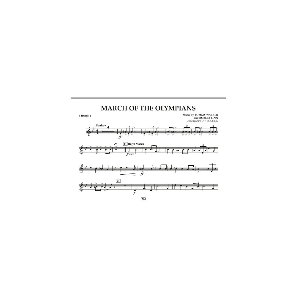 March Of The Olympians - F Horn 2