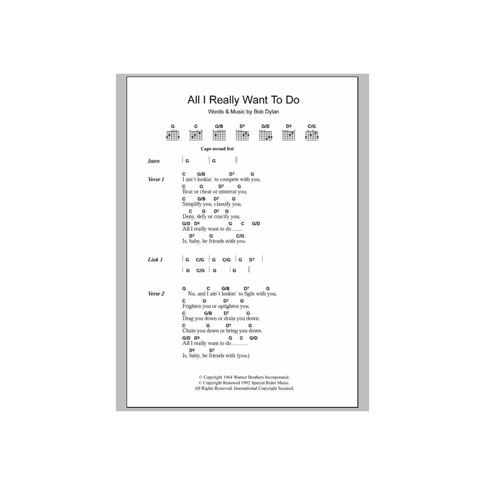 All I Really Want To Do