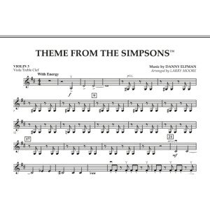 Die Simpsons - Violine 3 (Bratschenschlüssel)