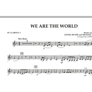 We Are The World - Bb Clarinet 3