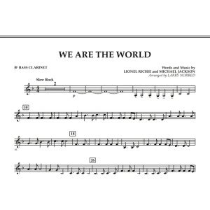 We Are The World - Bb Bass Clarinet