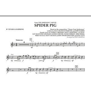 Spider Pig (from The Simpsons Movie) - Bb Tenor Saxophone